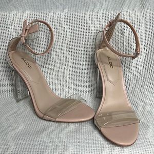 ALDO Clear heel Sandels size 6